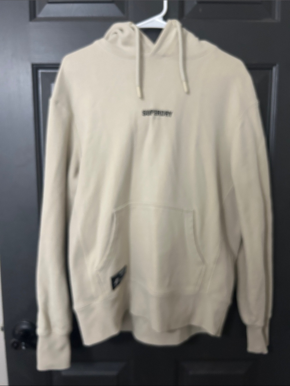 Superdry Sand Beige Logo Hoodie